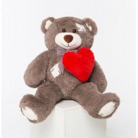 Плюшевий ведмідь із серцем Mister Medved Латки 150 см Капучино (076) Плюшевий ведмідь із серцем Mister Medved Латки 150 см Капучино (076)