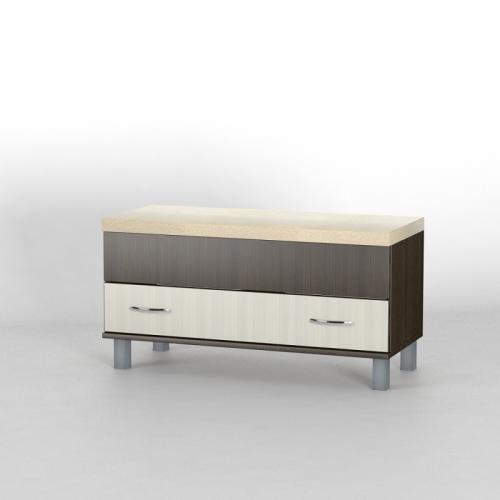 Комод приліжковий Тиса Мебель КП-118 Венге Дуб молочний 50x41x90 см Комод приліжковий Тиса Мебель КП-118 Венге Дуб молочний 50x41x90 см