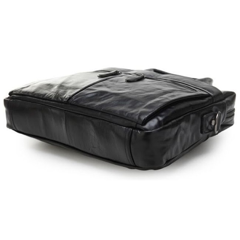 Сумка чоловіча Vintage 14054 для ноутбука та документів Чорна, Чорний