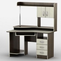 Стіл комп'ютерний Тиса Мебель Тиса-21 Венге Молочний 1540x850x1200 мм Стіл комп'ютерний Тиса Мебель Тиса-21 Венге Молочний 1540x850x1200 мм