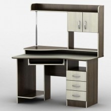 Стіл комп'ютерний Тиса Мебель Тиса-21 Венге Молочний 1540x850x1200 мм