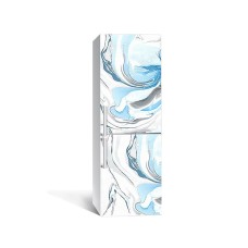 Наклейка на холодильник Zatarga «Бірюзові хвилі» 650х2000 мм вінілова 3Д наклейка декор на кухню