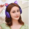 Повнорозмірні навушники бездротові Cat Headset Y 047 Bluetooth з підсвічуванням та котячими вушками Фіолетові Violet в інтернет супермаркеті PbayMarket!