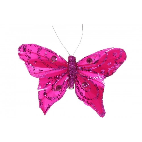 Декоративний метелик на кліпсі BonaDi Рожевий (117-888-8) в інтернет супермаркеті PbayMarket!