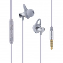 Дротові навушники вакуумні з мікрофоном XO EP41 3.5 mm 1.2 m Grey