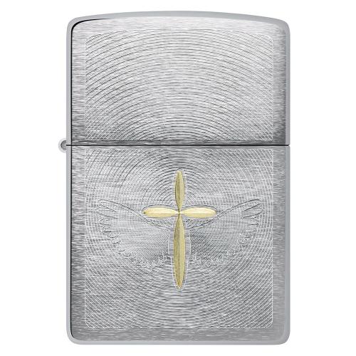 Запальничка бензинова Zippo Spiritual Cross Design Сріблястий (46479)