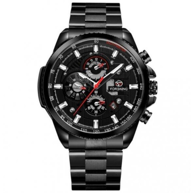 Чоловічий наручний годинник Forsining Finance Чорний (1313335112)
