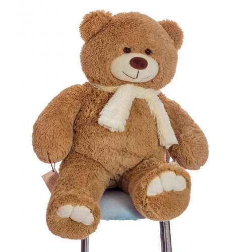 Плюшевий ведмедик Mister Medved з шарфиком Денні 110 см Латте (095) Плюшевий ведмедик Mister Medved з шарфиком Денні 110 см Латте (095)