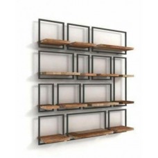 Набір настінних полиць у стилі Loft NS-1015 1230x1200x250 мм Черный