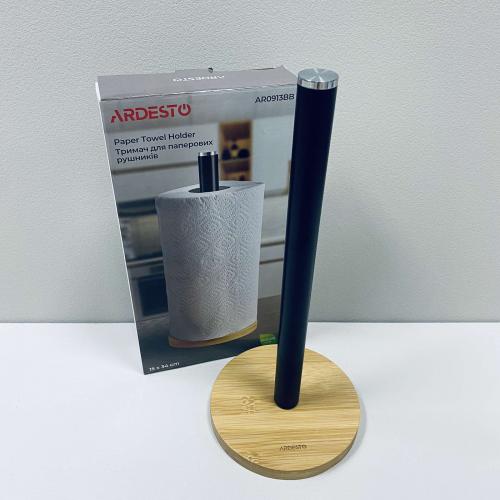 Тримач для паперових рушників 15х34 см Ardesto Midori AR0913BB Тримач для паперових рушників 15х34 см Ardesto Midori AR0913BB