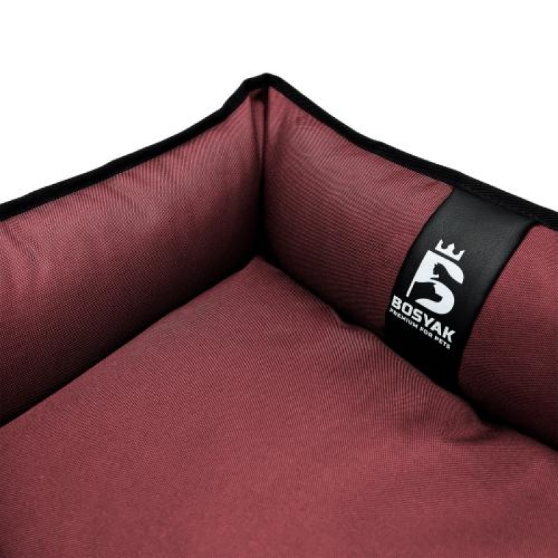 Лежак ліжко для собак та котів EGO Bosyak Waterproof XS 50x45 Бордовий (спальне місце для собак та котів)