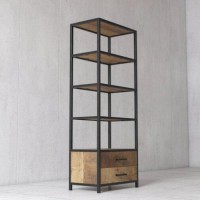 Стелаж для зберігання в стилі Loft NS-1932 1830x600x420 мм Черный Стелаж для зберігання в стилі Loft NS-1932 1830x600x420 мм Черный