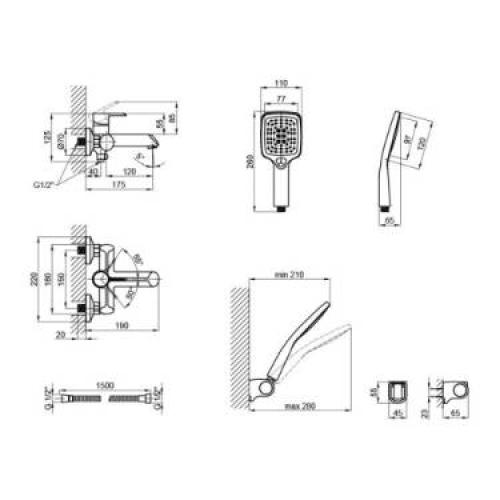 Змішувач для ванни Qtap Grand BCR 006 QTGRABCR006