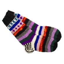 Шкарпетки теплі Тапа Kathmandu вовна яка M Різнокольорові візерунки (27267)
