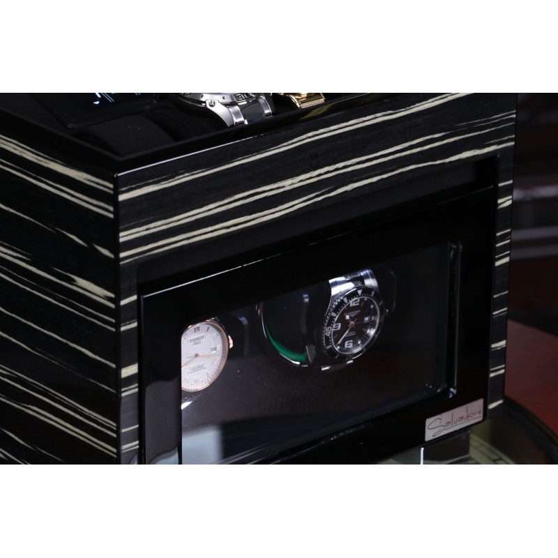 Скринька Salvadore для підзаводу 2 годинників R12411 2x2 Grey