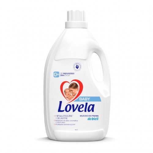 Гіпоалергенне молочко Lovela Baby 0+ для прання білого дитячого одягу та білизни 4,5 л