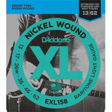 Струни для електрогітари D'Addario EXL158 Nickel Wound Baritone Light Electric Strings 13/62