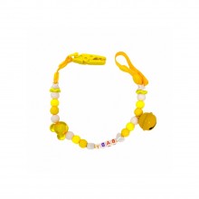Ланцюжок для пустушки Mega Zayka MGZ-0500(Yellow) з дзвіночком