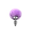 Металева анальна пробка Кролячий хвостик Alive Fluffy Twist Plug S Purple, діаметр 2,9 см в інтернет супермаркеті PbayMarket!