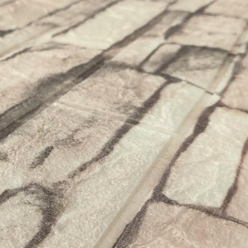 Самоклеюча 3D панель 3D Loft WHS-03 під бежеву катеринославську цеглу в рулоні 20 м 20000x700x3мм