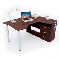 Геймерський кутовий стіл ZEUS IGROK-TOR, горіх/горіх Геймерський кутовий стіл ZEUS IGROK-TOR, горіх/горіх