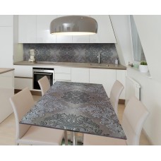 Наклейка 3Д вінілова на стіл Zatarga «Оксамитові візерунки» 650х1200 мм для будинків, квартир, столів, кав'ярень, кафе