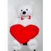 Плюшевий ведмедик з серцем Mister Medved Гаррі 200 см Білий (039)