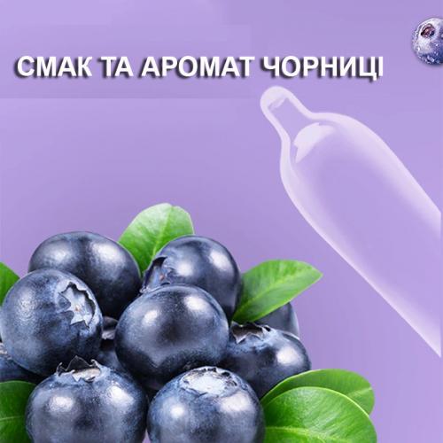 Презерватив Beilile Blueberry зі смаком чорниці 10 шт. HBM Group в інтернет супермаркеті PbayMarket!