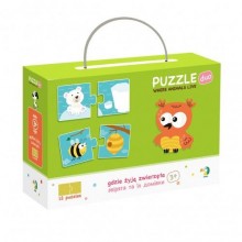 Дитячий пазл DoDo Звірята та їх будиночки 300117