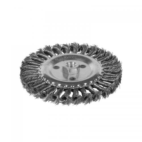 Щітка дротяна дископодібна Ø125мм М14×2мм (сталева кручена) SIGMA (9021121) Щітка дротяна дископодібна Ø125мм М14×2мм (сталева кручена) SIGMA (9021121)