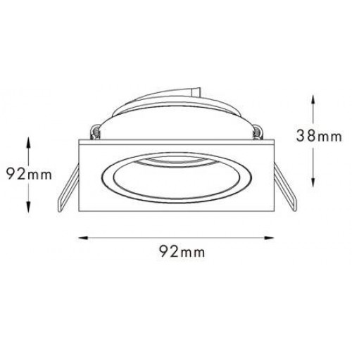 Точковий світильник Zuma Line CHUCK DL SQUARE (Zu92703) Точковий світильник Zuma Line CHUCK DL SQUARE (Zu92703)