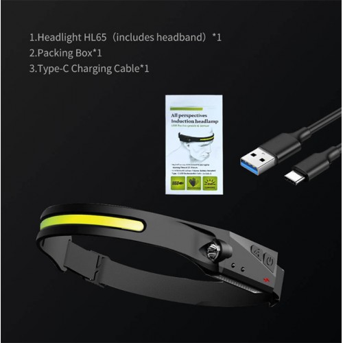 Ліхтар налобний сенсорний акумуляторний SuperFire HL65 120 Lumen IPX4 Black Ліхтар налобний сенсорний акумуляторний SuperFire HL65 120 Lumen IPX4 Black