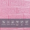 Самоклеюча 3D панель під рожеву цеглу Sticker Wall 3080х700х3мм