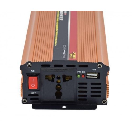 Портативний автомобільний інвертор перетворювач 12V-220V XPRO STRUM12 AR 2000W