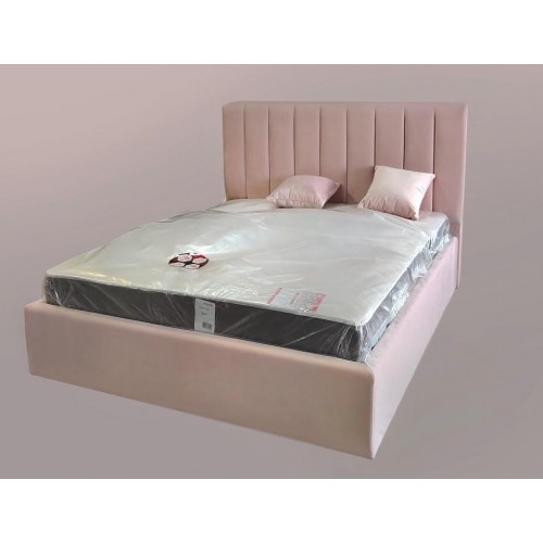 Ліжко BNB Arabela Premium 120 х 190 см Simple З додатковою металевою цільнозварною рамою Рожевий
