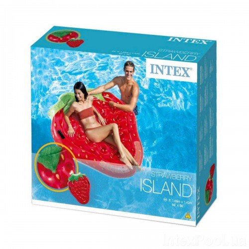 Пляжний надувний матрац Intex 58781 «Суниця», 168 х 142 см (hub_6flzqu) в інтернет супермаркеті PbayMarket!