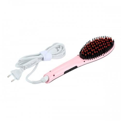 Гребінець-випрямляч Fast Hair Straightener HQT-906 Рожевий Гребінець-випрямляч Fast Hair Straightener HQT-906 Рожевий