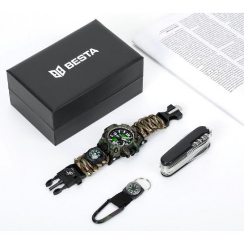 Подарунковий набір BESTA Box Military Set з компасом Темно-зелений (3360) Подарунковий набір BESTA Box Military Set з компасом Темно-зелений (3360)