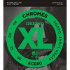 Струни для бас-гітари D'Addario ECB80 Chromes Flatwound Super Light Bass Strings 40/95