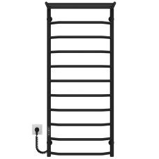 Рушникосушарка електрична Трапеція з полицею П11 500х1200 Deffi Чорний JD03 (C.TP.120.50.11.E.B.L.1)