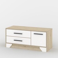 Комод Тиса Мебель 108 Дуб сонома Білий 50x40x112 см Комод Тиса Мебель 108 Дуб сонома Білий 50x40x112 см