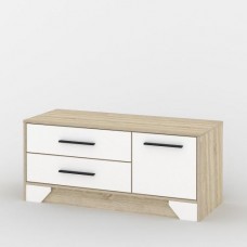 Комод Тиса Мебель 108 Дуб сонома Білий 50x40x112 см