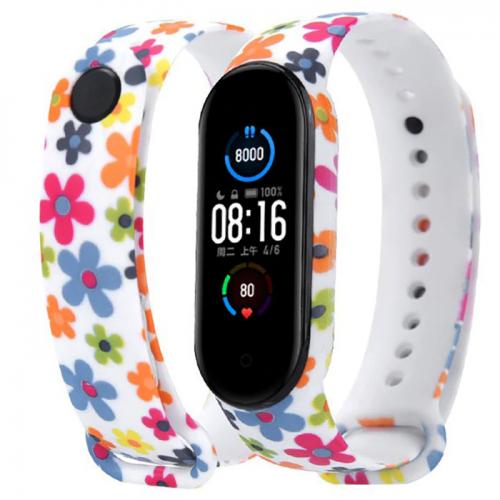 Ремінець Painted Strap для Xiaomi Mi Band 5/6 Colored Flowers Ремінець Painted Strap для Xiaomi Mi Band 5/6 Colored Flowers