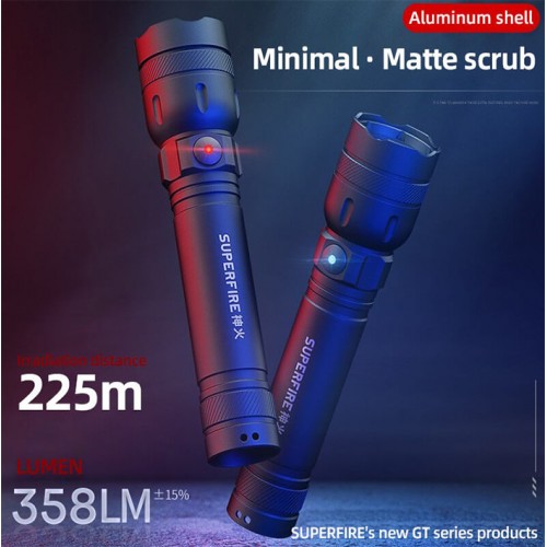 Ліхтар ручний акумуляторний SuperFire GTS6 360 Lumen IP44 Black Ліхтар ручний акумуляторний SuperFire GTS6 360 Lumen IP44 Black
