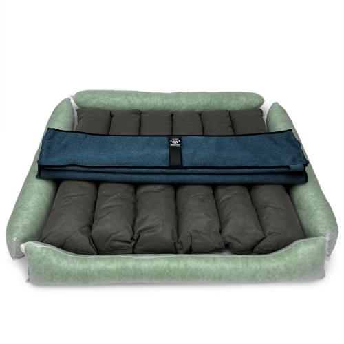 Лежак ліжко для собак всіх порід EGO Bosyak Рогожка 2XL 115x95 Синій (спальне місце для великих собак)