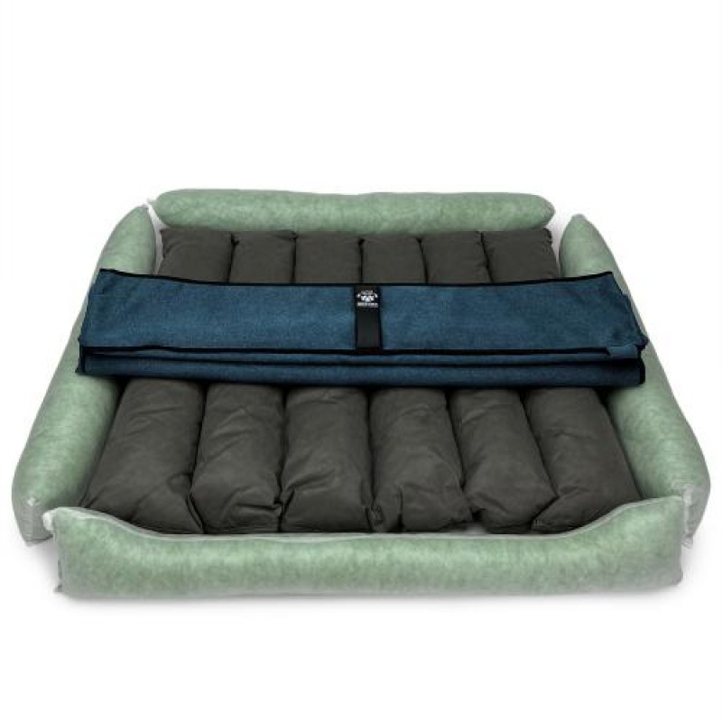 Лежак ліжко для собак всіх порід EGO Bosyak Рогожка 2XL 115x95 Синій (спальне місце для великих собак)