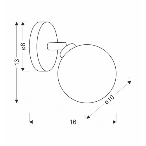 Бра Candellux Rodia 10x13 см Нікель (91-20963)