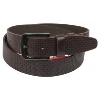 Шкіряний ремінь Skipper 110-130 x 3.8 см Коричневий (1118-38)