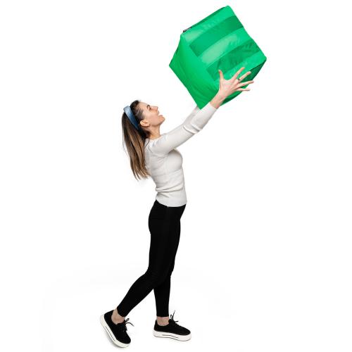 Пуф Кубик Смугастий Оксфорд 40х40 Студія Комфорту Салатовий + Зелений Пуф Кубик Смугастий Оксфорд 40х40 Студія Комфорту Салатовий + Зелений