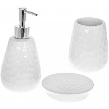 Набір керамічних аксесуарів для ванної кімнати White Rodo 3 предмети BonaDi DP218294